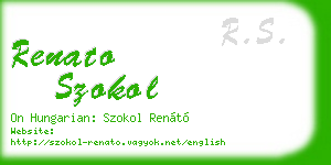 renato szokol business card