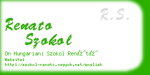 renato szokol business card